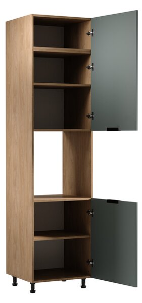 Konyhaszekrény beépített sütőhöz SALERNO - szélesség 60 cm, tölgy / zöld