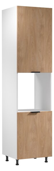 Konyhaszekrény beépített sütőhöz SALERNO - szélesség 60 cm, fehér / tölgy