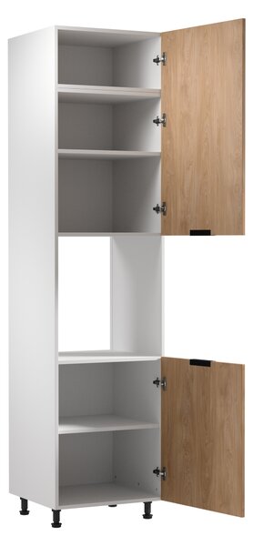 Konyhaszekrény beépített sütőhöz SALERNO - szélesség 60 cm, fehér / tölgy