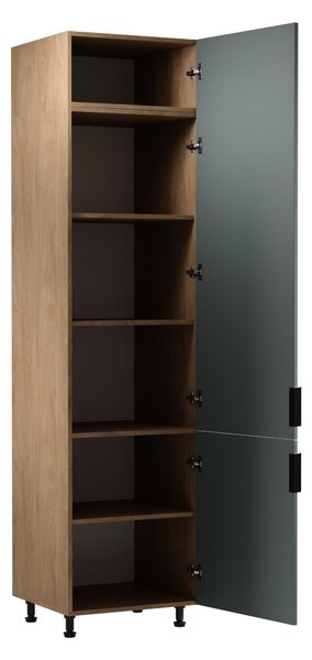 Magas konyhaszekrény SALERNO - szélesség 60 cm, balti vihar / zöld