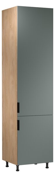 Magas konyhaszekrény SALERNO - szélesség 60 cm, tölgy / zöld