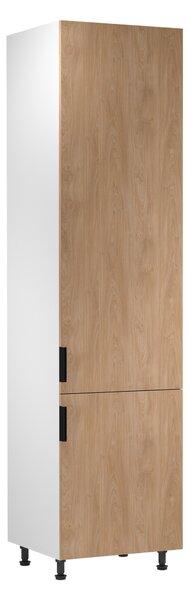 Magas konyhaszekrény SALERNO - szélesség 60 cm, fehér / tölgy