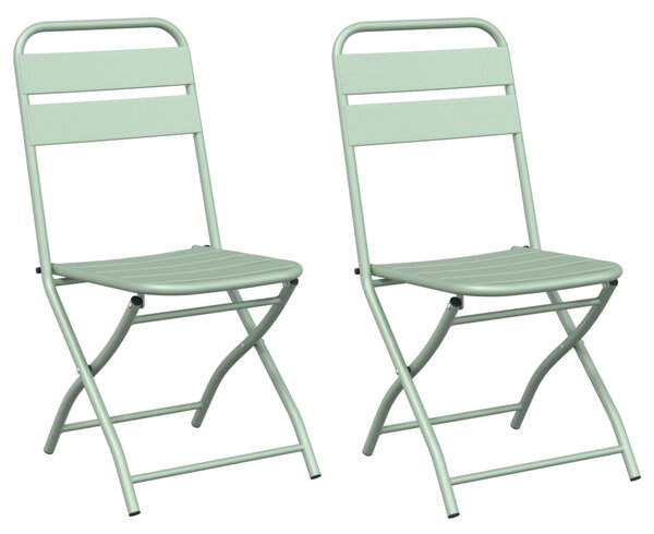 Kerti hajtható szék 2 pcs Világos menta 42 x 52 x 82cm
