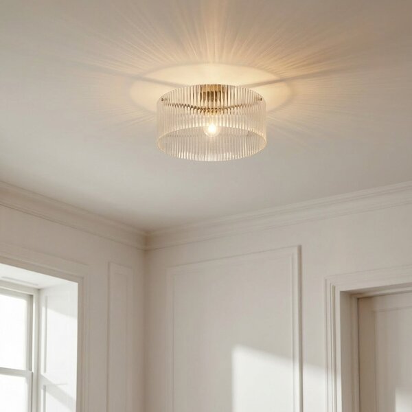 Mennyezeti Lámpa Lucande, Meritt, dimmable, Átlátszó, Nappali, Üveg, Modern