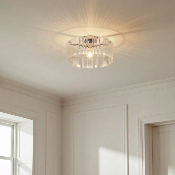 Mennyezeti Lámpa Lucande, Meritt, dimmable, Átlátszó, Nappali, Üveg, Modern