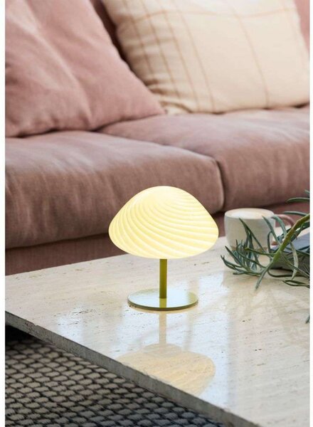 Asztali lámpa Halo Design, Zöld, Nappali, Üveg