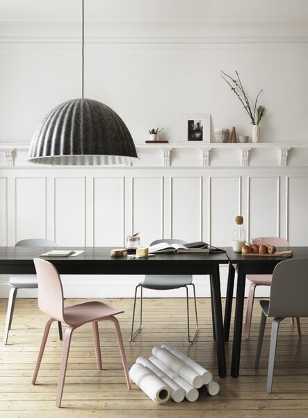 Függőlámpa Muuto, dimmable, Fekete, Étkező, Szövet / Textília