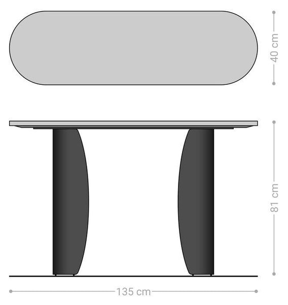 DELIFE Konzolasztal Solena 135x40 cm márvány fehér fém arany Fusion Finish
