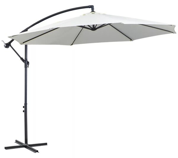 Napernyő tekerőkarral, időjárásálló, 3 m x 3 m x 2,5 m, acél, poliészter