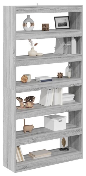 Könyvespolc 6 szintes 100 x 30 x 198 cm Szerelt Fa