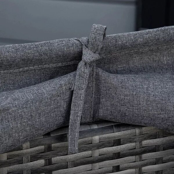 Outsunny Rattan napsziget, 4 részes nyugágy napellenzővel, ülőgarnitúra, 4 párna, fém, szürke