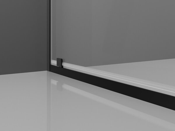 Mexen Exo-BR 90 x 90 cm-es nyitható zuhanykabin, átlátszó, fekete - 8181-090-090-70-00