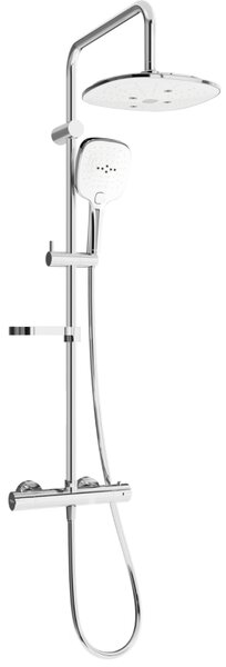 Mexen KX17 zuhanygarnitúra Kai termosztatikus csapteleppel, króm-fehér, 771501791-02