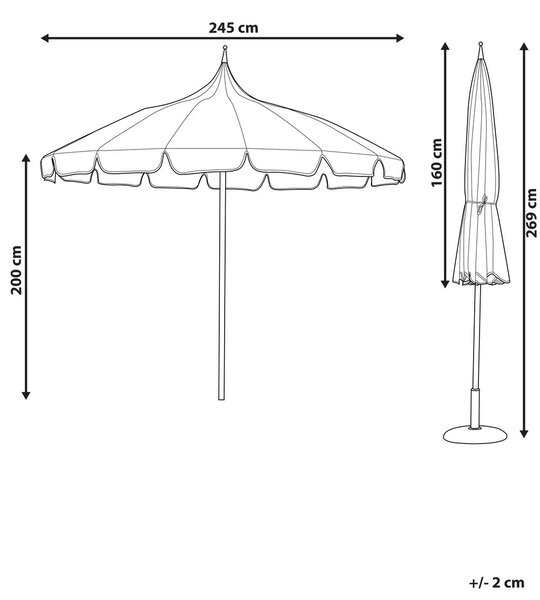 Napernyő 245 cm MINOA Bézs