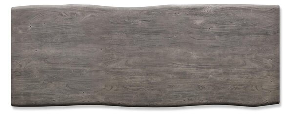 DELIFE Étkezőasztal Edge 260x100 XL akác platina rozsdamentes acél széles Live-Edge