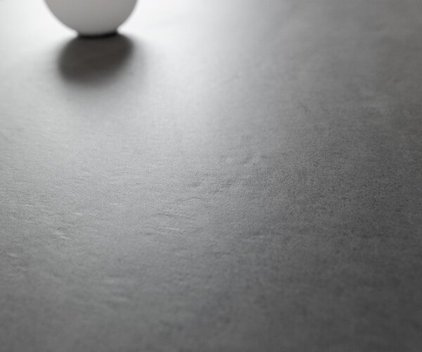 DELIFE Konzolasztal Edge hajóformájú 180x40 cm kerámia beton szürke Estelo fém fekete