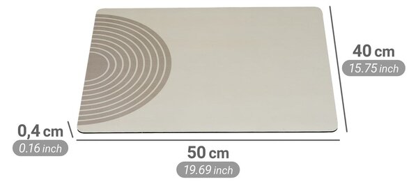 Bézs gumi edénycsepegtető alátét 50x40 cm Dima – Wenko
