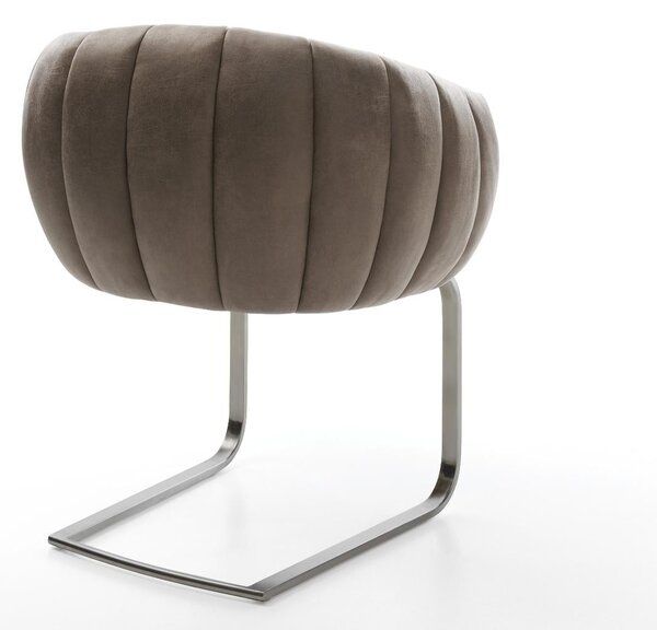 DELIFE Étkezőszék Jada-Flex mikroszálas taupe vintage konzolos lapos antracit zsákrugó