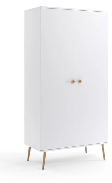 Kombinált szekrény 100 cm NILSA - fehér / barna