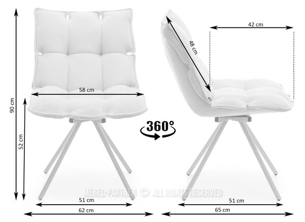 CALIDO designer forgószék - krém / bézs