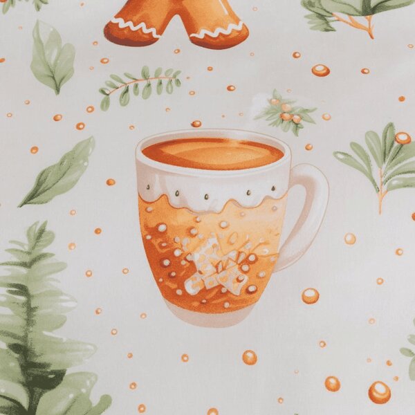 Mikroszálas ágyneműhuzat WINTER GINGERMAN fehér Ágyneműhuzat mérete: 2 db 70 x 90 cm | 200 x 220 cm