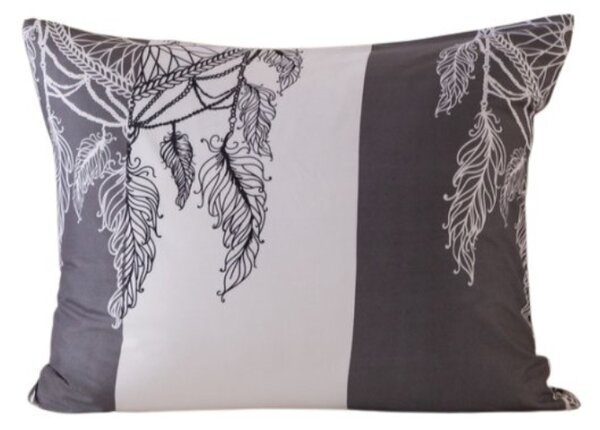 Mikroszálas párnahuzat TIRSO 50x70 cm, szürke-fehér