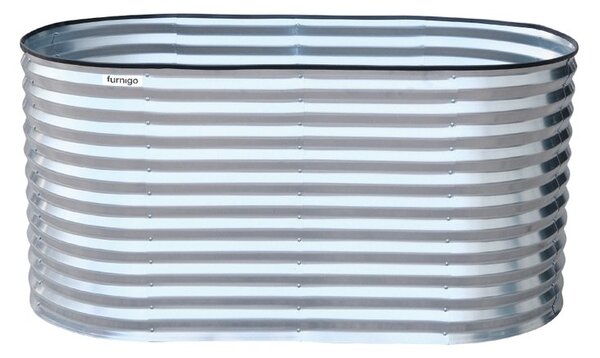 Furnigo Emelt ágyás 160x80x78 cm - ezüst