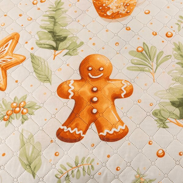 Ágytakaró WINTER GINGERMAN fehér Méret: 170 x 210 cm