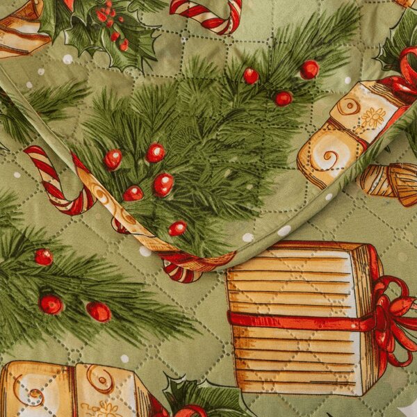 Ágytakaró CHRISTMAS PRESENTS zöld Méret: 220 x 240 cm