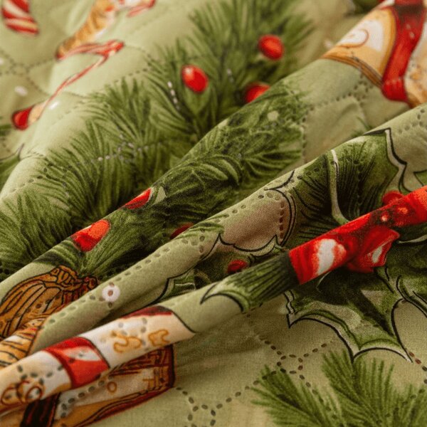 Ágytakaró CHRISTMAS PRESENTS zöld Méret: 220 x 240 cm