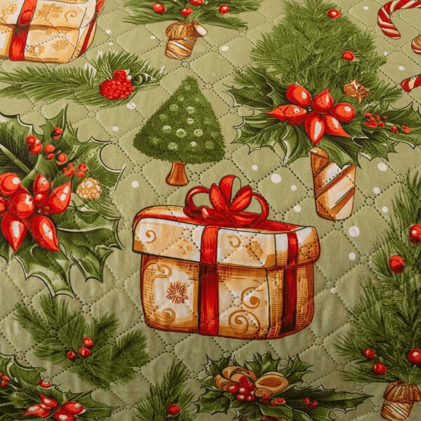 Ágytakaró CHRISTMAS PRESENTS zöld Méret: 220 x 240 cm