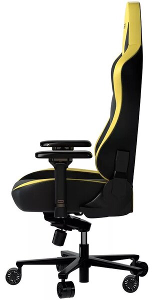 LORGAR Gamer szék, multiblokk mechanizmus, 4D karfák, 5 csillagos alumínium láb, gázlift, PU görgők, szövet műbőr, fekete-sárga