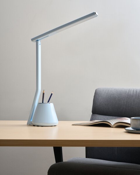 LED asztali lámpa DENEB Dimmer funkcióval Világoskék
