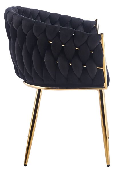 Designer kárpitozott szék ZYPHIRA - fekete / arany