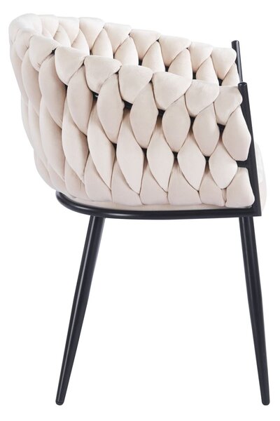 ZYPHIRA kárpitozott designer szék - bézs / fekete