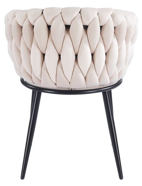 ZYPHIRA kárpitozott designer szék - bézs / fekete