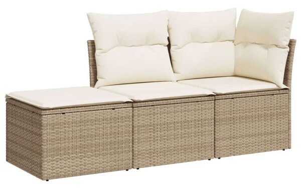 VidaXL Polyrattan Kerti Ülőgarnitúra - 3 részes - Bézs
