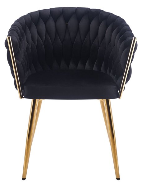 Designer kárpitozott szék ZYPHIRA - fekete / arany
