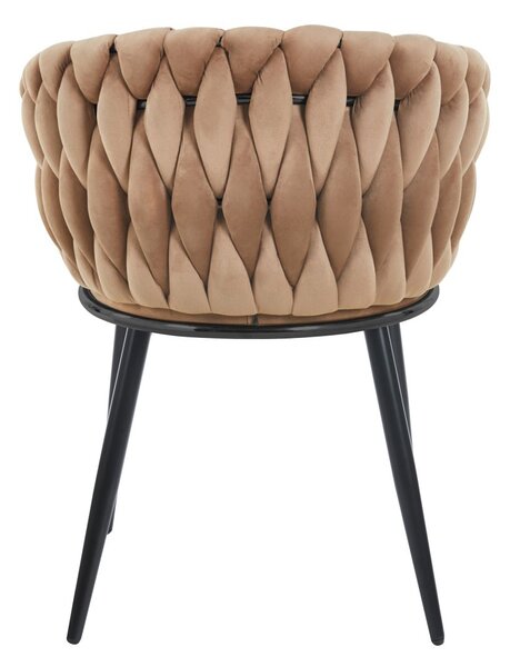 ZYPHIRA kárpitozott designer szék - cappuccino / fekete