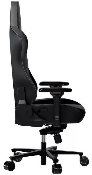 LORGAR Gamer szék, multiblokk mechanizmus, 4D karfák, 5 csillagos alumínium láb, gázlift, PU görgők, szövet műbőr, fekete-szürke