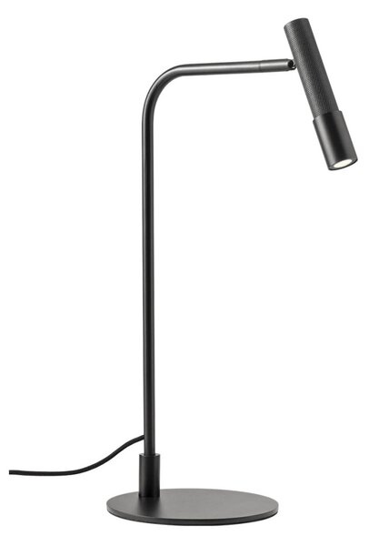 DRILL modern LED asztali lámpa, matt fekete, fix magasság