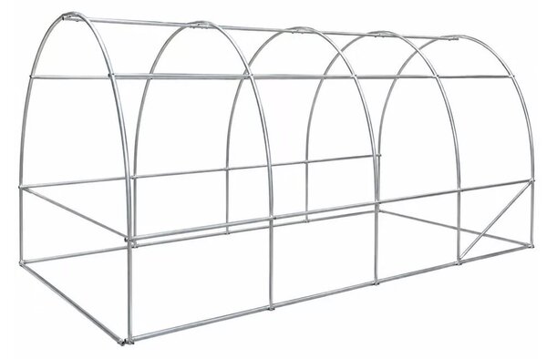 Zöldséges üvegház, zöld UV ablakokkal, 6x3x2m, 18m²