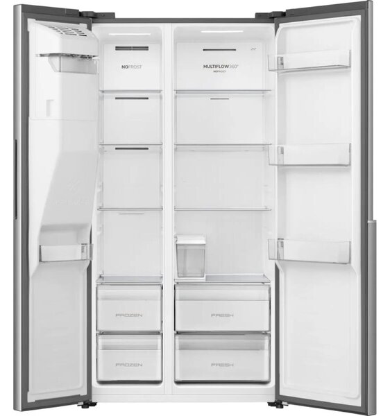 Gorenje NRS917E61X Side by Side hűtőszekrény 528L, M: 178.6, E energiaosztály