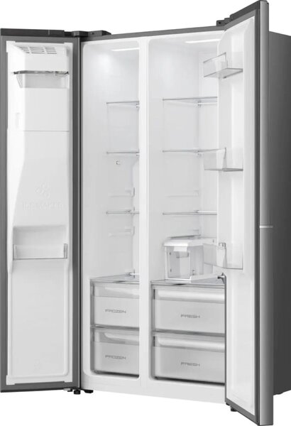 Gorenje NRS917E61X Side by Side hűtőszekrény 528L, M: 178.6, E energiaosztály