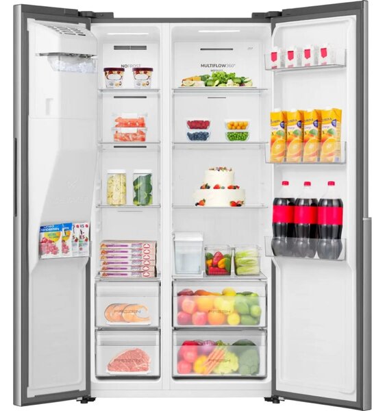 Gorenje NRS917E61X Side by Side hűtőszekrény 528L, M: 178.6, E energiaosztály