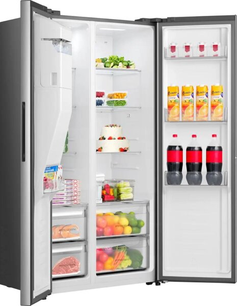 Gorenje NRS917E61X Side by Side hűtőszekrény 528L, M: 178.6, E energiaosztály