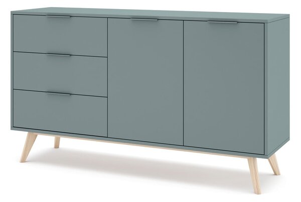 Szürkészöld komód 140x81x40 cm Pisco – Marckeric