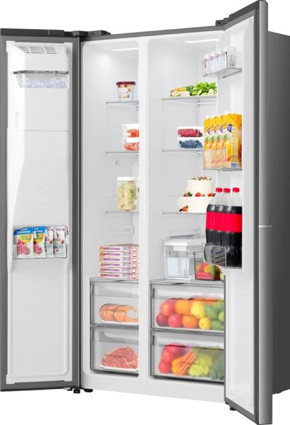 Gorenje NRS917E61X Side by Side hűtőszekrény 528L, M: 178.6, E energiaosztály