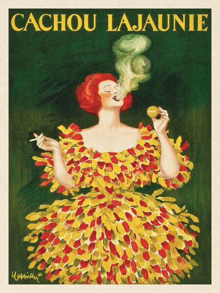 Festmény reprodukció Cachou Lajaunie Smoking Lady (Vintage Cigarette Ad) - Leonetto Cappiello, (30 x 40 cm)