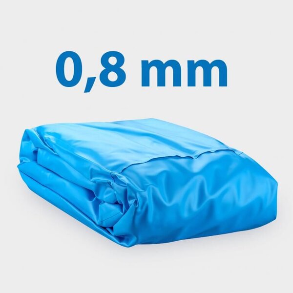 Téglalap alakú Styrofoam profi medence szett 6,00 x 3,00 x 1,50 m, kék fólia, sarok beépített lépcső 118 x 118 cm